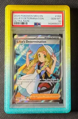 Pokemon Lillie's Determination 169 Mega Evolution PSA 10 GEM MINT - Image 1