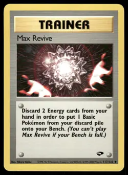 Pokemon Cards Max Revive 117/132 Unlimited Gym Challenge WOTC Uncommon NM - Image 1