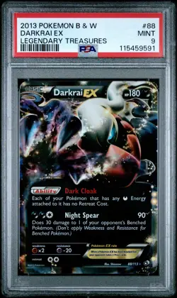2013 POKEMON B&W LEGEND TREASURES #88 DARKRAI EX PSA 9 - Image 1