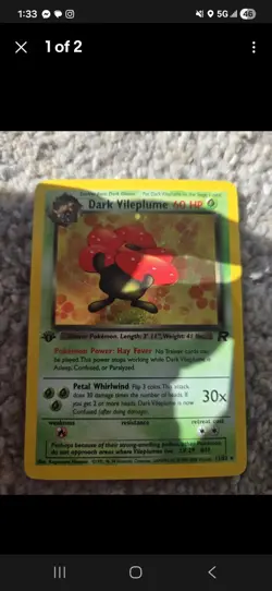 Pokemon Dark Vileplume Holo Team Rocket 13/82 Stage 2 60 HP Rare 30x Card - Image 1