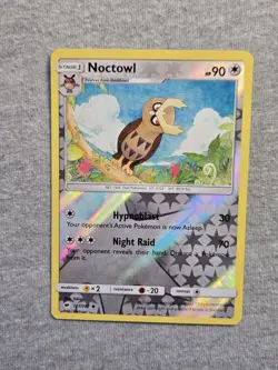 Noctowl 107/147 Reverse Holo Pokemon 2017 Burning Shadows - Image 1