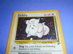Pokemon TCG Clefairy (Base Set 2 6/130) WotC Holo Rare Swirl LP - Image 2