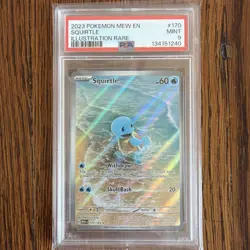 Pokemon Squirtle Holo Card TCG SV Scarlet & Violet 151 Series 170/165 PSA 9 - Image 1