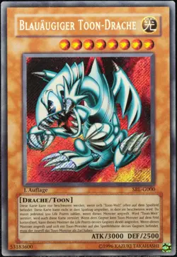 Yu-Gi-Oh! Blauaugiger Toon-Drache SRL-G000 1.Edition Secret Rare [EX] | DE 2002 - Image 1
