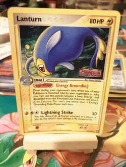 Pokemon card Lanturn 15/108 EX Power Keepers Stamped Holo Promo M/NM - Image 1