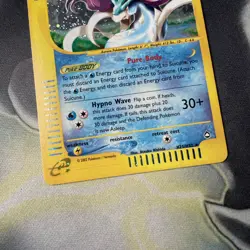 Pokemon Card Suicune H25/H32 Aquapolis Vintage Holo Rare 2002 NM/MINT Swirl - Image 3