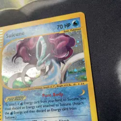 Pokemon Card Suicune H25/H32 Aquapolis Vintage Holo Rare 2002 NM/MINT Swirl - Image 5