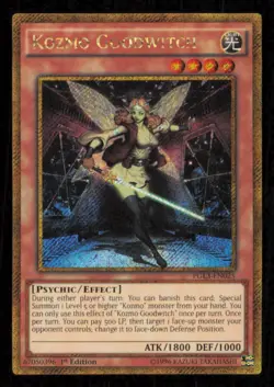 KOZMO GOODWITCH PGL3-EN025 YUGIOH CARD ENGLISH GOLD SECRET RARE HOLO NM - Image 1