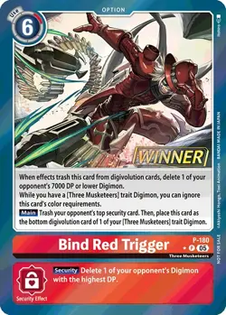 P-180 Bind Red Trigger Winner Foil - Digimon Card Game - Image 1