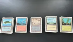 MTG Basic Land Lot 127 Cards – 4th Edition 1995 - Image 1