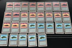 MTG Basic Land Lot 127 Cards – 4th Edition 1995 - Image 4