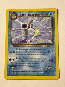 Dark Blastoise- Legendary Collection 4/110 Non Holo Rare MP Pokemon TCG Vintage - Image 1