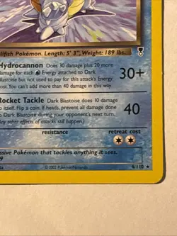 Dark Blastoise- Legendary Collection 4/110 Non Holo Rare MP Pokemon TCG Vintage - Image 4