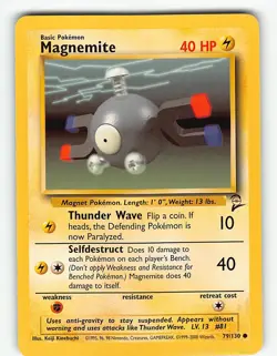 MAGNEMITE 79/130 COMMON BASE SET 2 POKEMON LP - Image 2