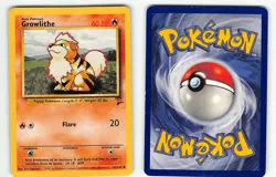 GROWLITHE 42/130 UNCOMMON BASE SET 2 POKEMON MP - Image 1