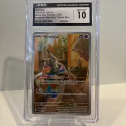 CGC 10 GEM MINT Mimikyu 075 Scarlet & Violet Black Star Promo Pokemon TCG Card - Image 1