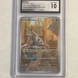 CGC 10 GEM MINT Mimikyu 075 Scarlet & Violet Black Star Promo Pokemon TCG Card - Image 3
