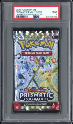 Pokemon S&V Prismatic Evolutions Leafeon & Glaceon Booster Pack PSA 9 Mint - Image 2