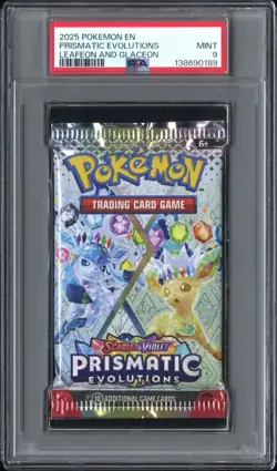 Pokemon S&V Prismatic Evolutions Leafeon & Glaceon Booster Pack PSA 9 Mint - Image 4