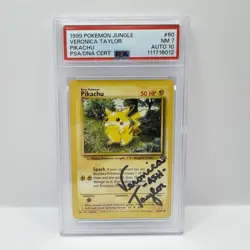Veronica Taylor Signed - Pikachu - Jungle Set 60/64 WOTC Pokemon Card - PSA 10 - Image 1