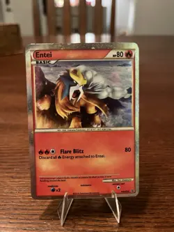 SWIRL- Pokemon TCG Entei HGSS20 HGSS Promo Holo Basic Heart Gold Pokemon Fire MP - Image 1