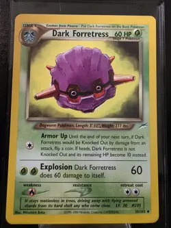 Pokemon TCG Dark Forretress 35/105 Uncommon Neo Destiny NM - Image 1