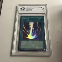 BCCG 10 GEM MINT RAIGEKI LOB-053 UNLIMITED NM YuGiOh! Graded Yu-Gi-Oh! - Image 1