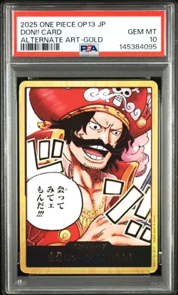 2025 ONE PIECE JAPANESE OP13-CARRYING ON HIS WILL DON!! CARD ALTERNATE ART-GOLD - Image 1