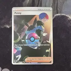 NM Penny 239/091 Special Illustration Rare Paldean Fates Pokemon Card - Image 1