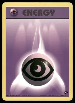 Pokemon Cards Psychic Energy 131/132 Unlimited WOTC Gym Challenge LP - Image 1