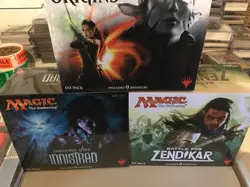 MTG FAT PACK LOT OF 3. FAT PACKS. ZENDIKAR,ORIGIN,INNISTRAD ALL FACT SEALD - Image 1
