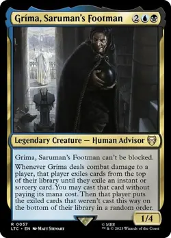 Magic The Gathering MTG GRIMA, SARUMAN'S FOOTMAN The Lord of the Rings NM - Image 1