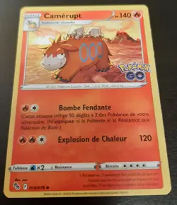 Pokemon JCC - CAMERUPT PV140 014/078 - FEU - EB - POKEMON GO - Image 1