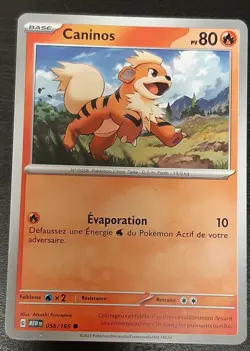 Pokemon JCC - CANINOS PV80 058/165 - FEU - Ecarlate et violet MEW 151 - Image 1
