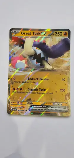 Great Tusk ex 123/198 - Scarlet & Violet - Pokemon TCG - Double Rare - Image 1