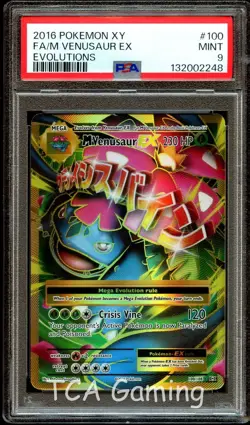 PSA 9 MINT Mega M Venusaur EX 100/108 FULL ART Pokemon Card 248 - Image 1