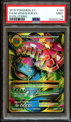 PSA 9 MINT Mega M Venusaur EX 100/108 FULL ART Pokemon Card 248 - Image 2