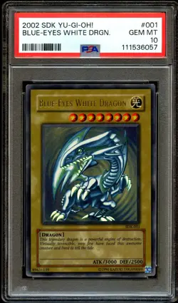 PSA 10 GEM MINT Blue-Eyes White Dragon SDK-001 Starter Deck Kaiba Yugioh Card 57 - Image 1