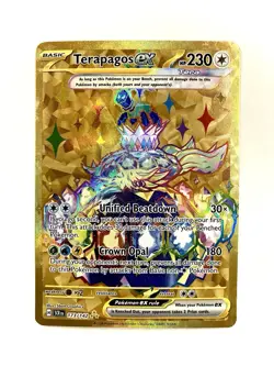 Terapagos ex 173 2024 Stellar Crown Gold Hyper Rare Holo Pokemon TCG Card NM - Image 1