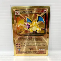 Gold Metal Charizard 4/102 - Celebrations UPC Promo - Pokemon Card - NM - Image 1