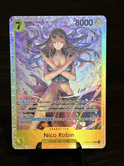 Bandai Nico Robin EB03 SR Full Art Holo 8000 Power One Piece Card EB03-055 - Image 1