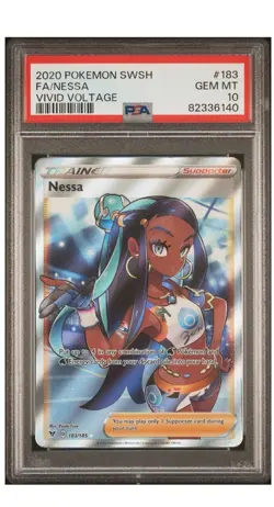 Pokemon TCG Vivid Voltage Nessa Full Art Ultra Rare Card 183/185 PSA 10 Gem Mint - Image 3