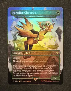 Paradise Chocobo Borderless Foil Promo NM Final Fantasy MTG - Image 1