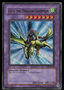 Gaia the Dragon Champion LOB-125 DOUBLE ERROR REVERSE FOIL ULTRA Yu-Gi-Oh - Image 1