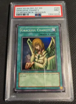 Yugioh Graceful Charity SDP-040 1st Edition Super Rare PSA 9 Mint! - Image 1