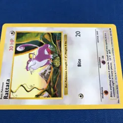 Rattata 61/102 -LP - Vintage 1999 WotC Base Set Pokemon Card Shadowless Lightly - Image 5