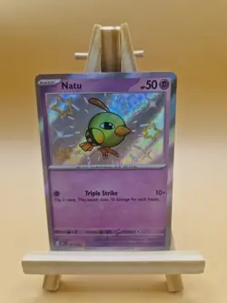 Pokemon TCG S&V Paldean Fates Natu Baby Shiny Rare Card 151/091 NM - Image 1
