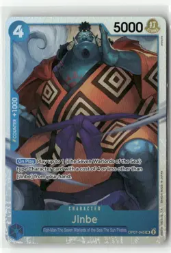 Jinbe SR OP07-045 - 500 Years In The Future FOIL One Piece Collectible Card - Image 1