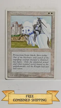 4x White Knight MTG Core Set 4th Edition Regular - Image 4