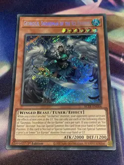 Yu-Gi-Oh! TCG Georgius, Swordman of the Ice Barrier BLTR-EN006 Secret Rare NM/M - Image 1